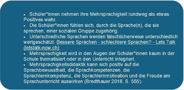 Einstellungen zu Mehrsprachigkeit